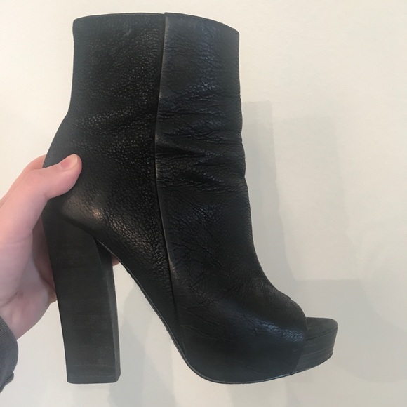 All Saints Black Heeled Booties, Barely Worn! - Picture 3 of 4